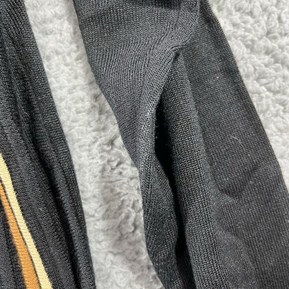 STEVE HARVEY CELEBRITY EDITION 1/4 ZIP RAYON BLEND SWEATER 2XL DEEP STRIPE MOCK - Picture 2 of 13